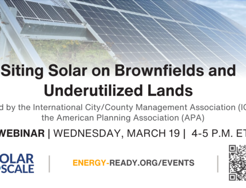WEBINAR: Siting Solar on Brownfields and Underutilized Lands, March 19, 2025